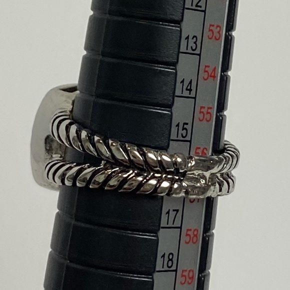 Silpada Sterling Silver with off white yellow center stone ring Size 8 - Picture 5 of 8